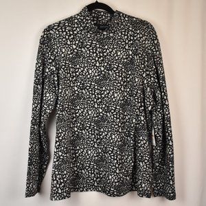 Jones New York Signature 100% Cotton Pebble Mock Neck Long Sleeve Tee Size 3X